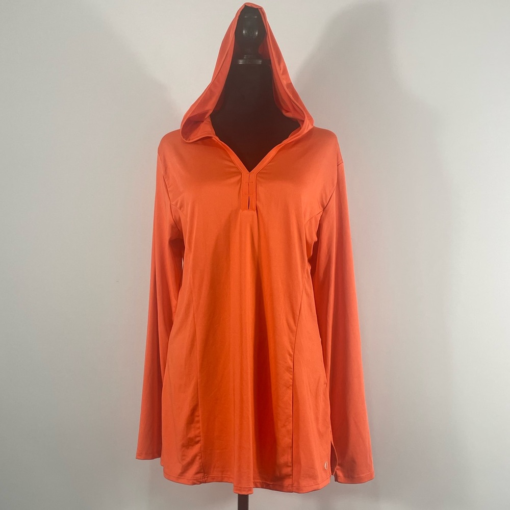 The American Outdoors Men Women’s Orange,cooling,hoodie,Long Sleeve,Top Large